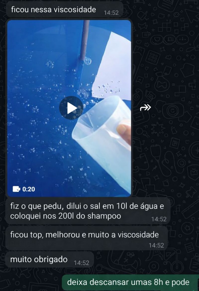 Depoimento — Shampoo 200L