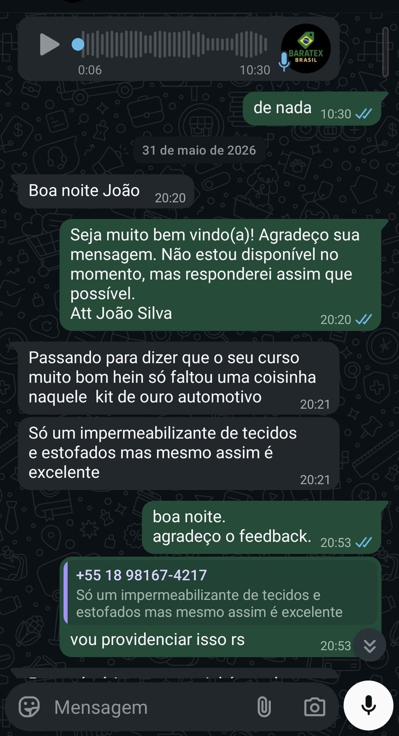 Depoimento — Baratex Brasil